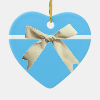 Blauer Kasten-Herz-Verzierung Keramik Ornament