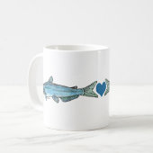 Blauer Katzenwels Kaffeetasse (Vorderseite Links)
