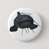 Blauer Katzenwels-Stecker Button (Vorderseite)