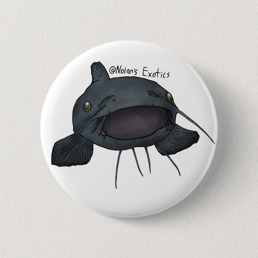 Blauer Katzenwels-Stecker Button (Vorderseite)