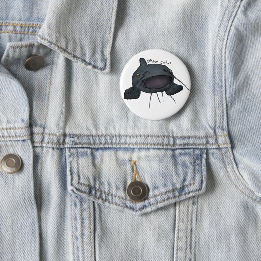 Blauer Katzenwels-Stecker Button (Beispiel)