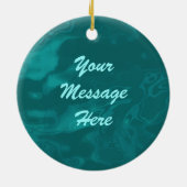 Blauer keltischer Drache Keramikornament (Hinten)