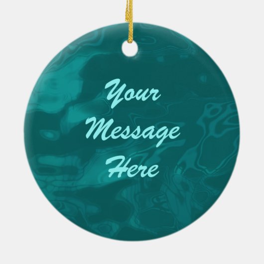 Blauer keltischer Drache Keramikornament (Hinten)