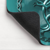 Blauer keltischer Drache Mousepad (Ecke)