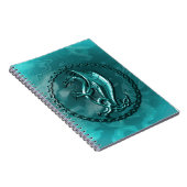 Blauer keltischer Drache Notizblock (Rechte Seite)