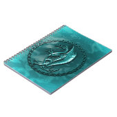 Blauer keltischer Drache Notizblock (Linke Seite)