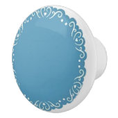 Blauer Keramik Knob/Herz Keramikknauf (Rechts)