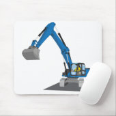 blauer Kettenbagger Mousepad (Mit Mouse)