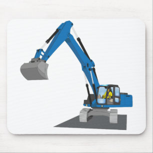blauer Kettenbagger Mousepad