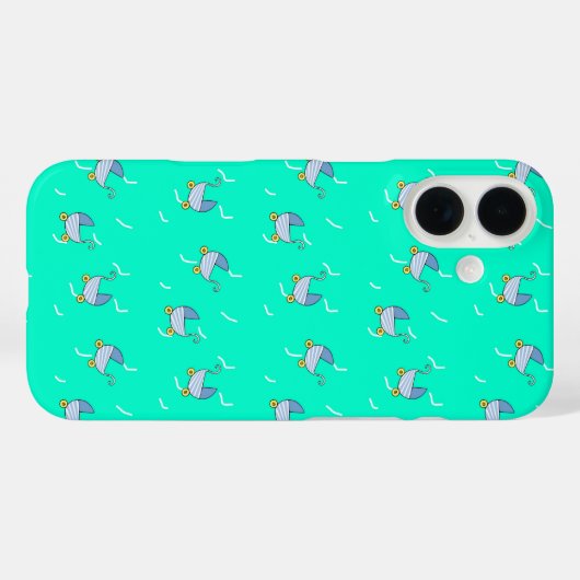 Blauer Kinderwagen Case-Mate iPhone Hülle (Rückseite (Horizontal))