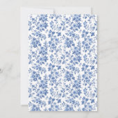 Blauer Kinderwagen Einladung (Rückseite)