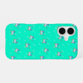 Blauer Kinderwagen iPhone 16 Hülle (Rückseite (Horizontal))