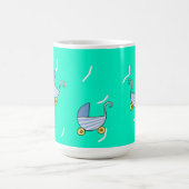 Blauer Kinderwagen Kaffeetasse (Mittel)