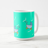 Blauer Kinderwagen Kaffeetasse (VorderseiteRechts)