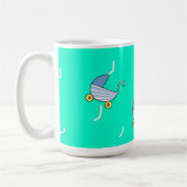Blauer Kinderwagen Kaffeetasse (Links)