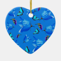 Blauer Kingfisher Schmetterlinge und Glocken-Blume