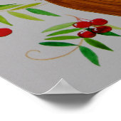 Blauer Kirschbaum Frau Poster (Ecke)