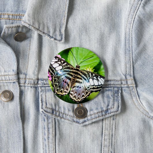 Blauer Klappknopf Button (Beispiel)