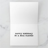 BLAUER KLASSIC AUTO VINTAGER GEBURTSTAG GREETING C DANKESKARTE (Innenseite)