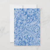 Blauer Klassiker der Jahrgangszeit Einladung (Rückseite)