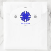 Blauer Kleber-Multifunktionsvorlage von Kenneth Yo Ovaler Aufkleber (Tasche)