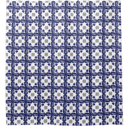 Blauer Klee Duschvorhang (Vorderseite)