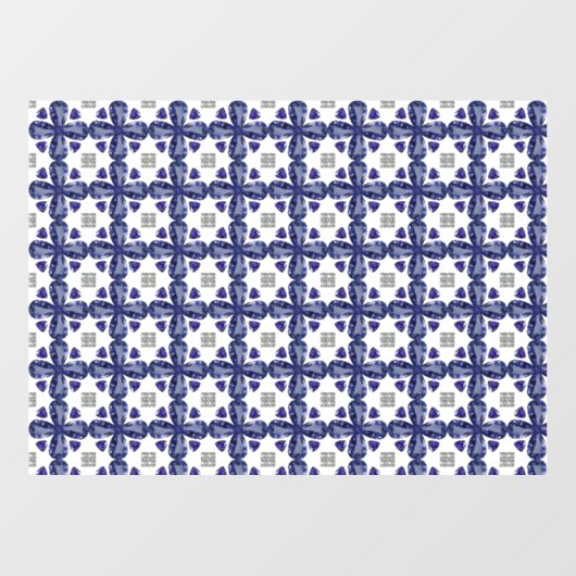 Blauer Klee Fensteraufkleber (Blatt)