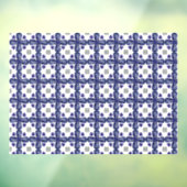 Blauer Klee Fensteraufkleber (Blatt 3)