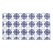 Blauer Klee Kissenbezug (Rückseite-Links)