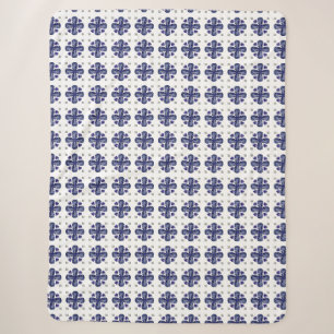 Blauer Klee Sherpadecke
