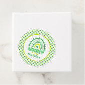 Blauer Klee und Regenbogen Lucky Eins Geburtstag Geschenkanhänger (Beispiel)