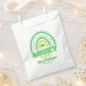 Blauer Klee und Regenbogen Lucky Eins Geburtstag Geschenktütchen (Ausgeschnitten)