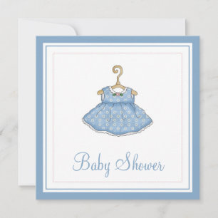 Blauer Kleid für kleine Mädchen Einladung 2