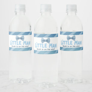 Blauer Kleine Babydusche Wasserflaschenetikett