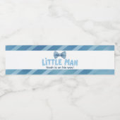 Blauer Kleine Babydusche Wasserflaschenetikett (Einzelnes Label)