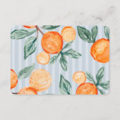 Blauer Kleine Süsse Pastel Citrus Diaper Raffle Begleitkarte (Rückseite)