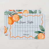 Blauer Kleine Süsse Pastel Citrus Diaper Raffle Begleitkarte (Vorne/Hinten)