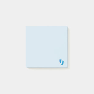 Blauer kleiner Emoji Fuß Post-it Klebezettel