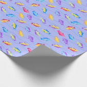 Blauer kleiner Fisch Geschenkpapier (Ecke)