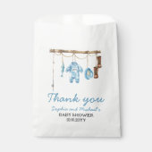 Blauer kleiner Fischer-Baby-Party Geschenktütchen (Vorderseite)