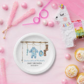Blauer kleiner Fischer-Baby-Party Pappteller (Party)