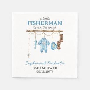Blauer kleiner Fischer-Baby-Party Serviette