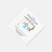 Blauer kleiner Fischer-Baby-Party Serviette (Ecke)