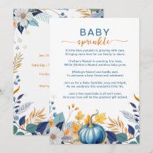 Blauer kleiner Kürbis-Baby-Sprinkle