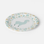 Blauer kleiner Lama-Pappteller Pappteller (Schrägansicht)