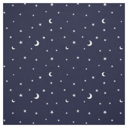 Blauer kleiner Mitternachtsmond und Stoff (Muster)