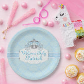 Blauer, kleiner Prinz, Baby-Dusche, PapierTeller (Party)