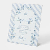 Blauer Kleiner Schmetterling-Kinderspinner Sockelschild (Vorderseite)