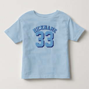 Blauer Kleinkind Sports Jersey Design T-shirt