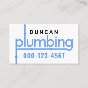 Blauer Klempner Pipeline Installateur Visitenkarte